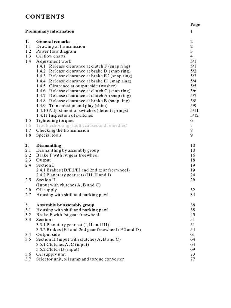 Preliminary Information 1. General Remarks 1.6 Troubleshooting (Faults