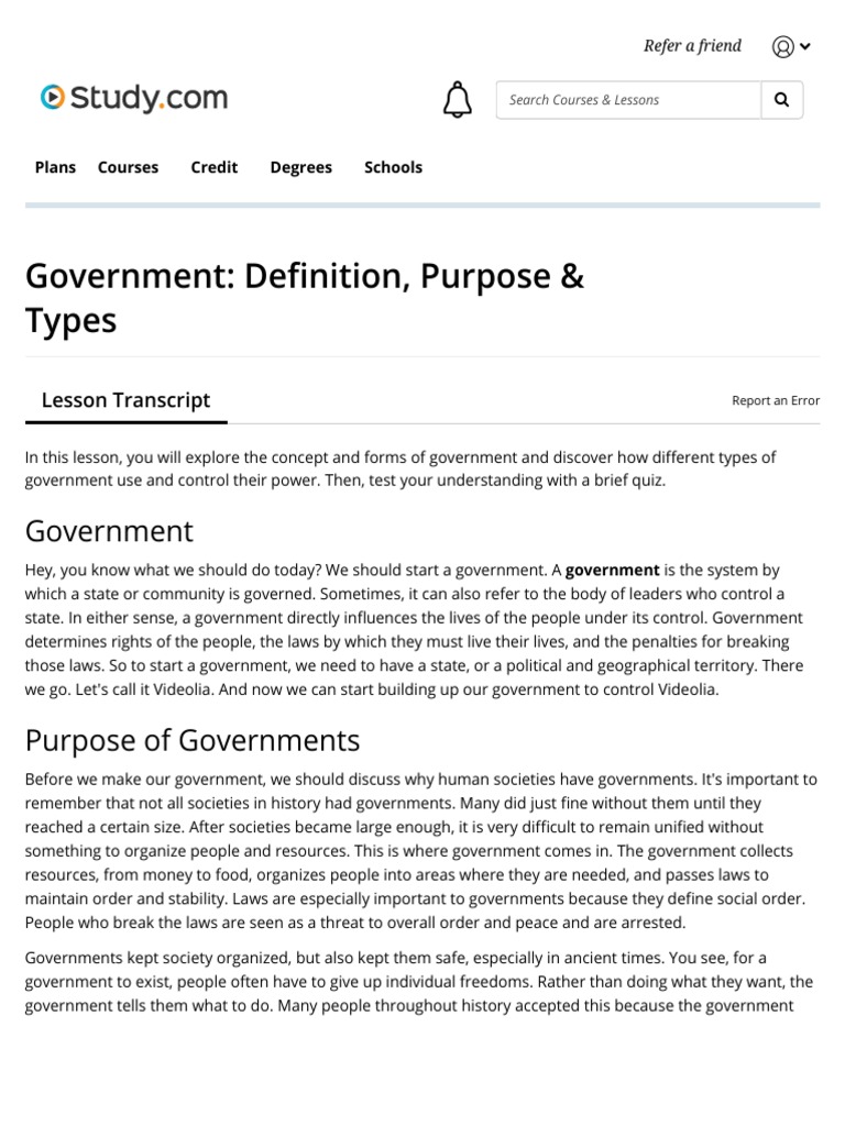 Aforementioned Government Definition – VAQRA