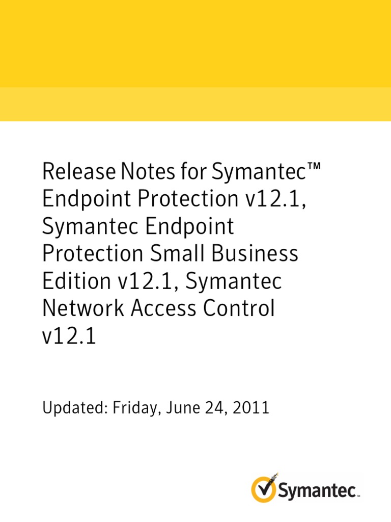 Release Notes SEP12.1 PDF | PDF | Installation (Computer Programs ...