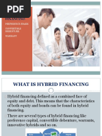 Hybrid Financing: Preference Share Convertible Debenture Warrant