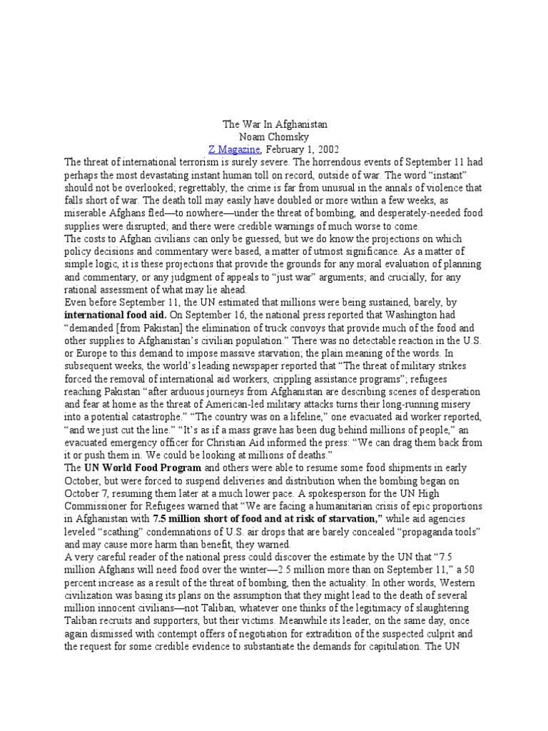 The War in Afghanistan | PDF | Taliban | Afghanistan
