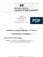 Cuaderno de Expresión Adaptado A 1º ESO (I) - Determinantes y Pronombres