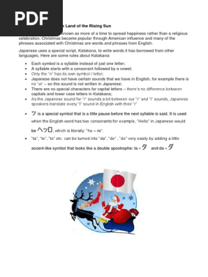 Merry Christmas In The Land Of The Rising Sun Solution Pdf Japanese Language English Language
