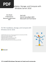 70-740: Installation, Storage, and Compute With Windows Server 2016