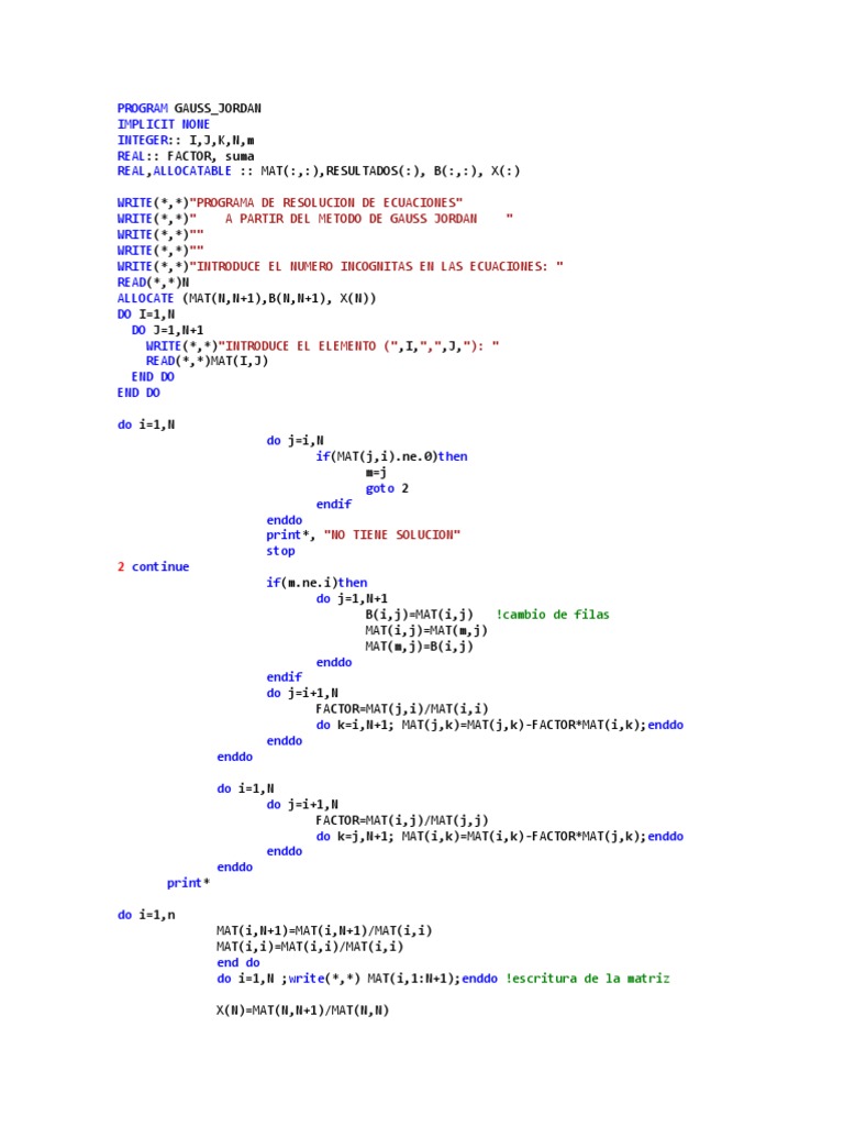 Gauss Jordan | PDF