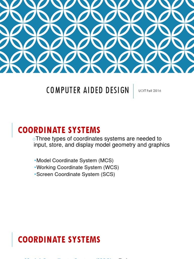 Understanding CAD Coordinate Systems | PDF | Cartesian Coordinate ...