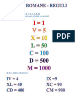 Cifrele Romane Reguli