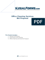 Office Cleaning Services Bid Proposal: This Packet Includes