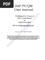 Sap PP/QM User Manual: Published by Team of SAP Consultants at Saptopjobs