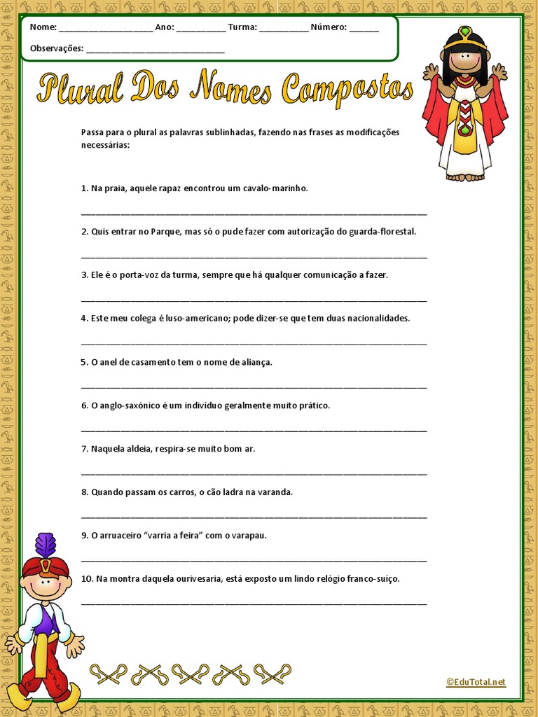 Plural Dos Nome Compostos PDF