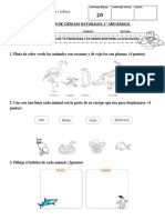 Evaluacion Ciencias Naturales 2