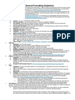 APA General Formatting Guidelines