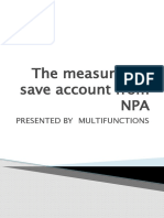 The Measures To Save Account From NPA