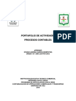 Formato PORTADA PORTAFOLIO Procesos Contables