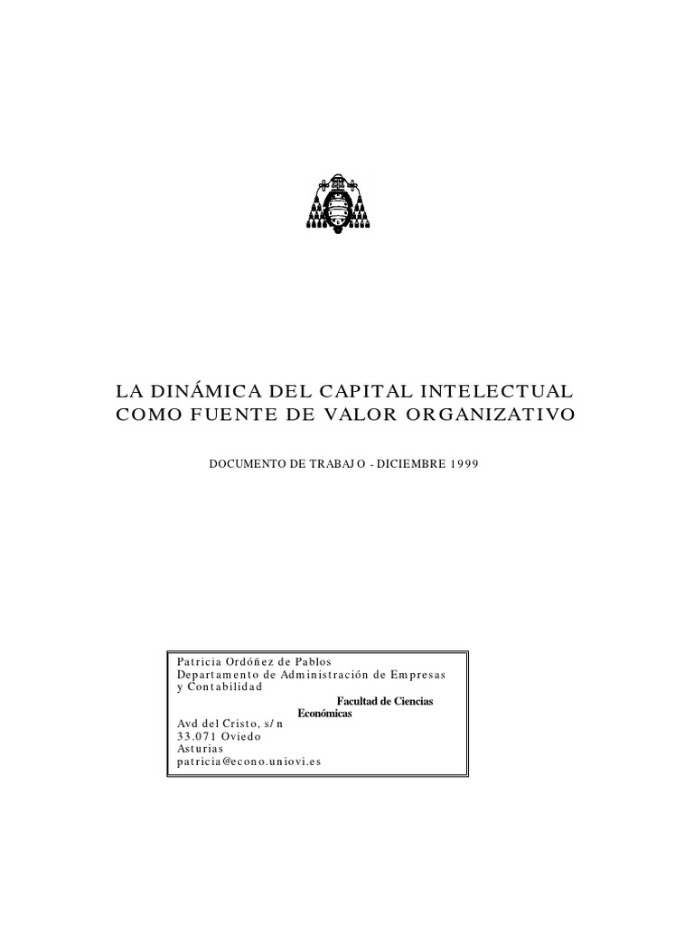 Capital Humano y Capital Intelectual Libro PDF | PDF | Capital