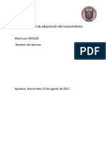 Actividad de Adquisición Del Conocimiento