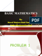 Basic Mathematics: By: Nurul Najwa Binti Saaidon Fatin Khairunnisa Dol