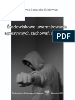Borzucka-Sitkiewicz, Środowiskowe Uwarunkowania Agresywnych Zach. Młodzieży PDF