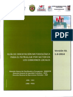 Guía de Orientación Metodológica para El Patrullaje Por Sector en Los Gobiernos Locales