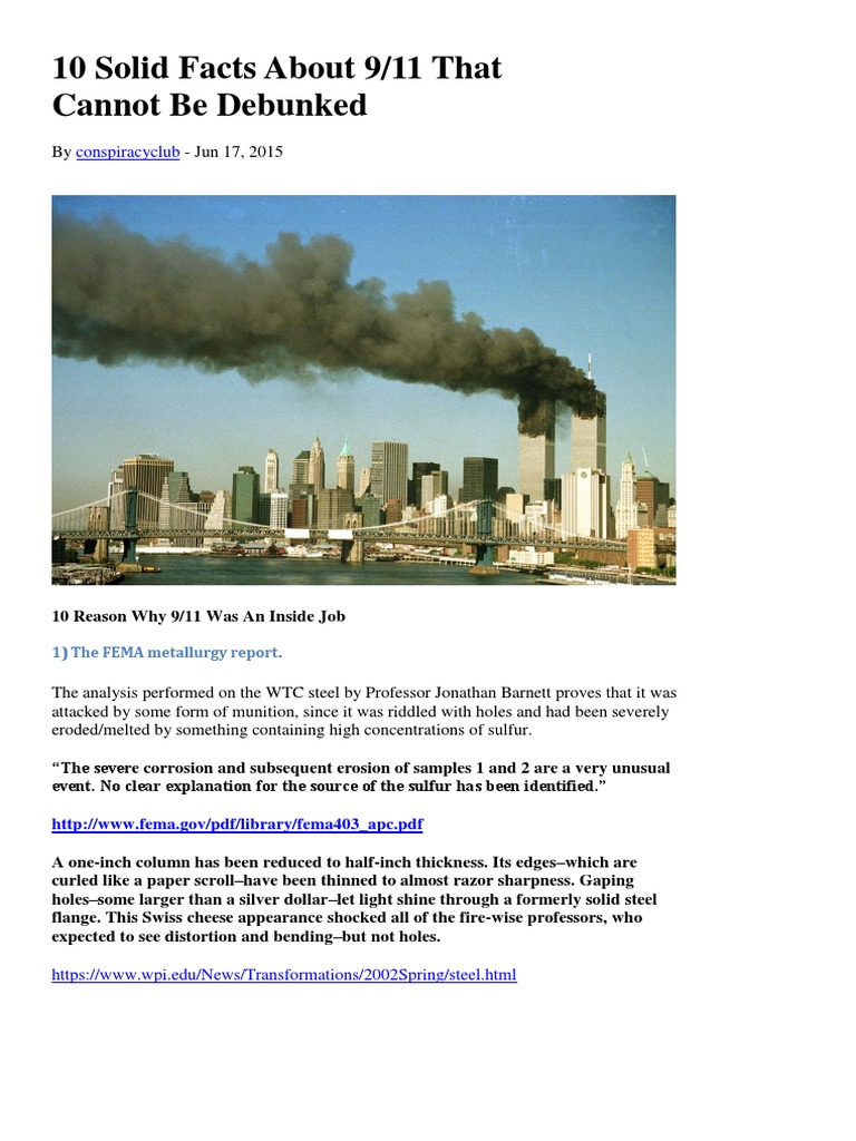10 Solid Facts About 9-11 | PDF | September 11 Attacks | Osama Bin Laden