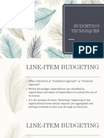 Budgeting Techniques: Clarin, Angelika Rose M