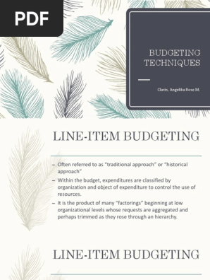 Budgeting