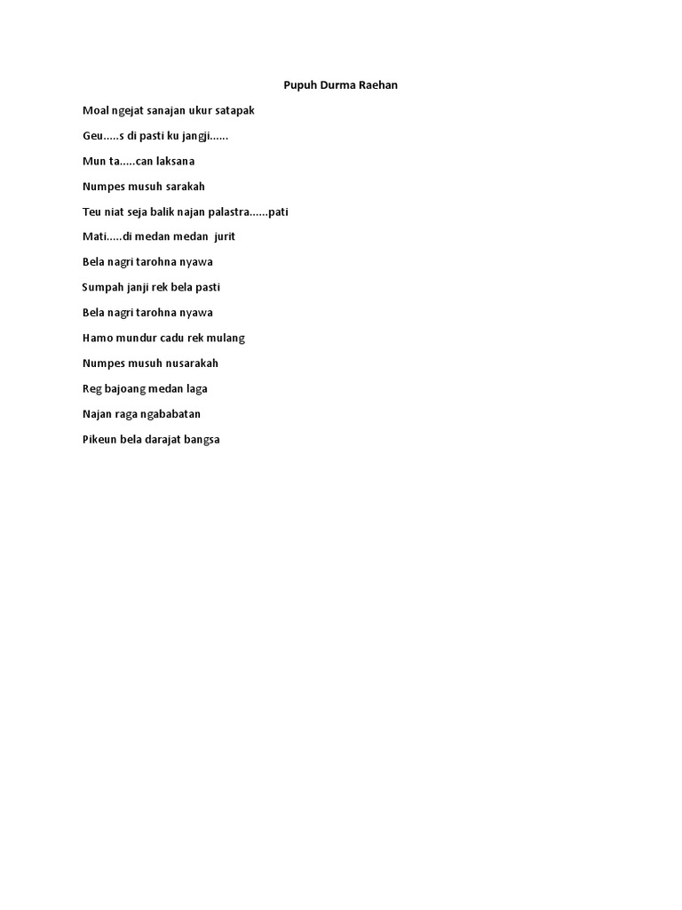 Lirik Pupuh Durma Pdf