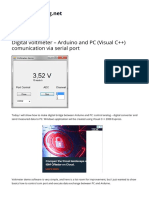 Digital Voltmeter - Arduino and PC (Visual C++) Comunication Via Serial Port