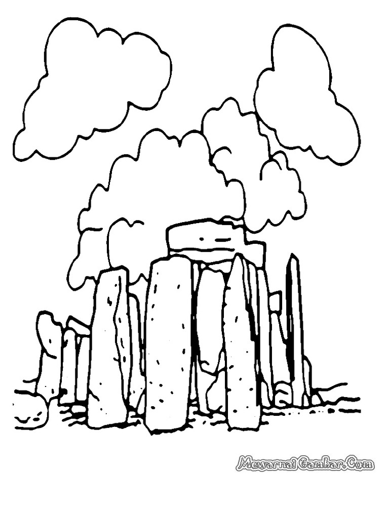 buku mewarnai gambar pemandangan