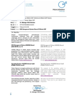 2018 - InT-010 HSE MEDC II 2018 - Memo Announcement HSEMS and Internal Audit