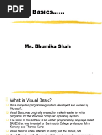 Visual Basics : Ms. Bhumika Shah