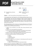 REVISED Retreat Follow Up Memo - 3.8.18Final