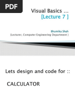 Visual Basics : (Lecture 7)