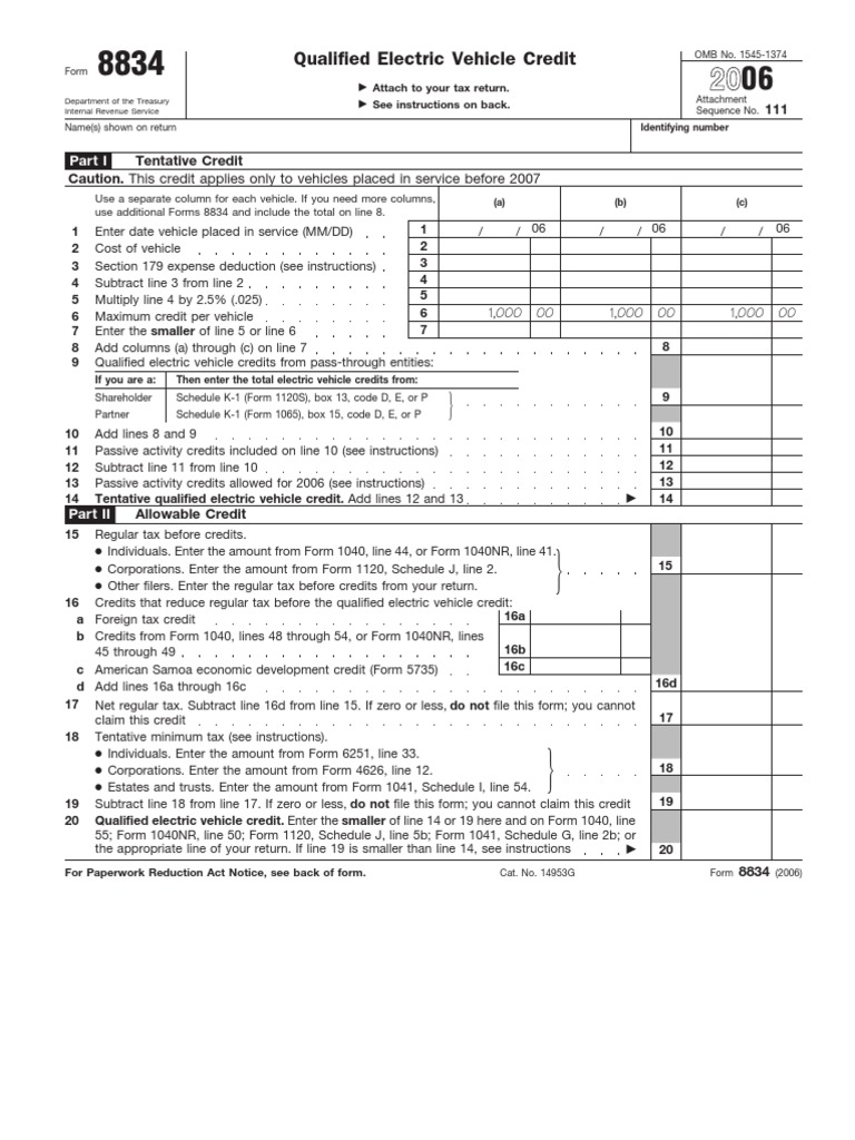 F 8834 | PDF | Tax Deduction | Internal Revenue Service