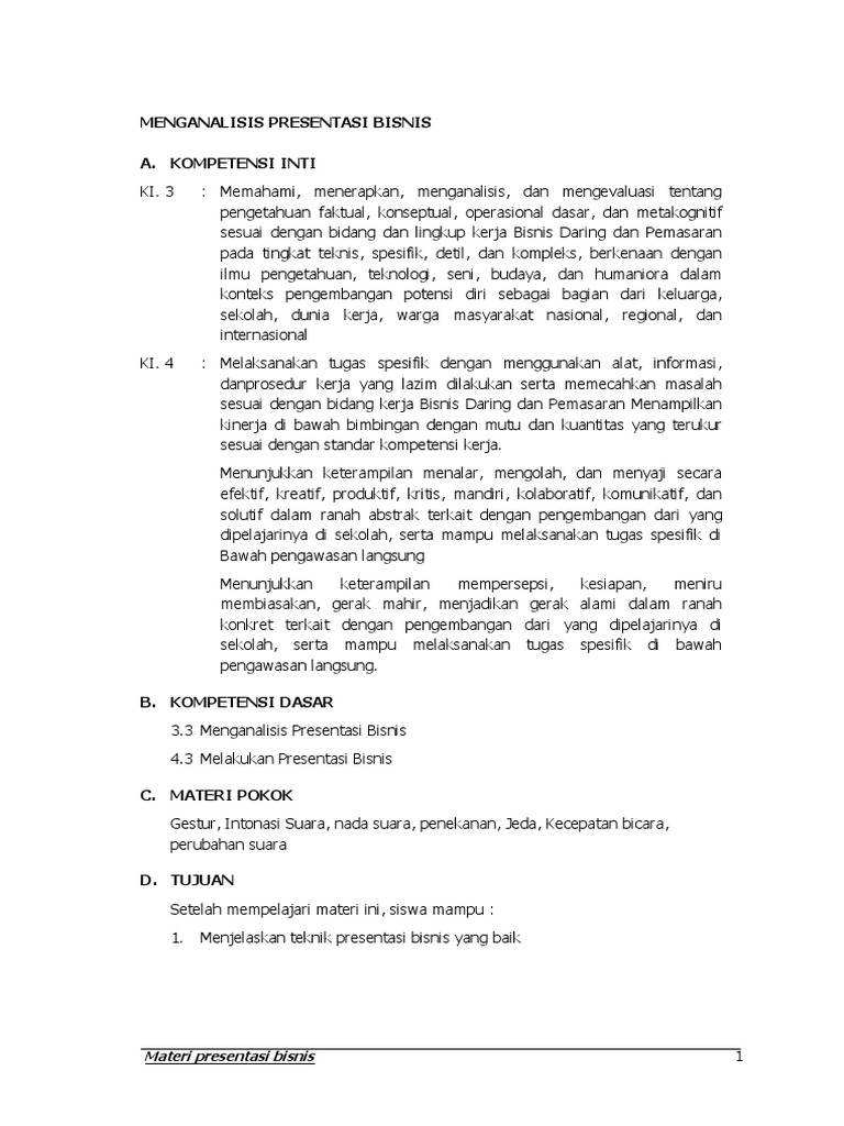 3 3 Menganalisis Presentasi Bisnis Pdf