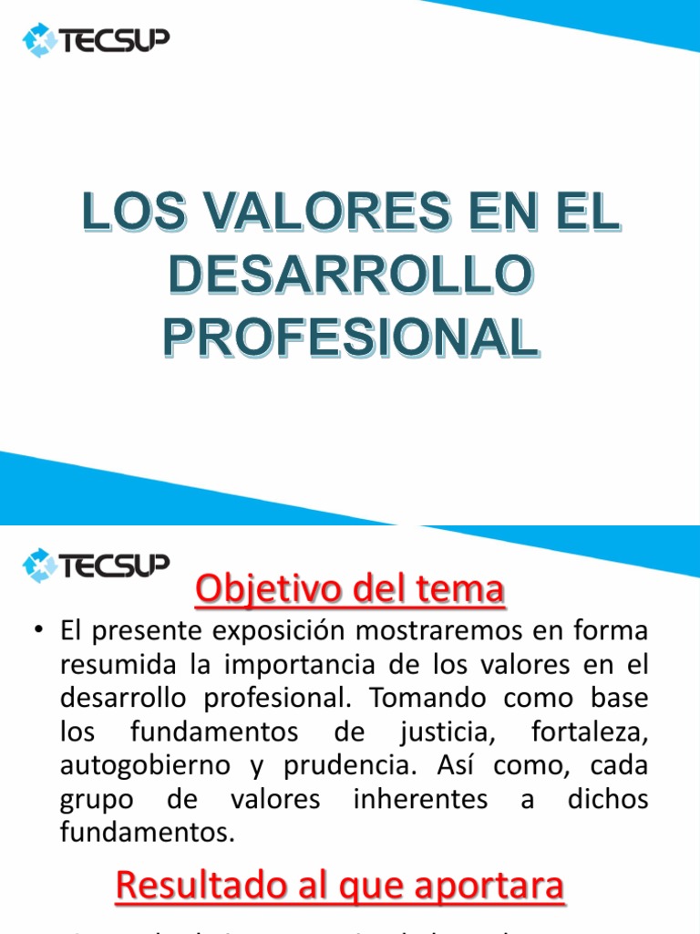 Valores Clave en el Desarrollo Profesional | PDF | Desarrollo personal ...