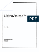 A Technical Overview of The Tandem TXP Processor: Robert Horst Sandy Metz