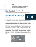 Catatan Astonomi 5 Tata Surya