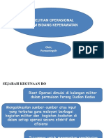 Penelitian Operasional DLM Keperawatan