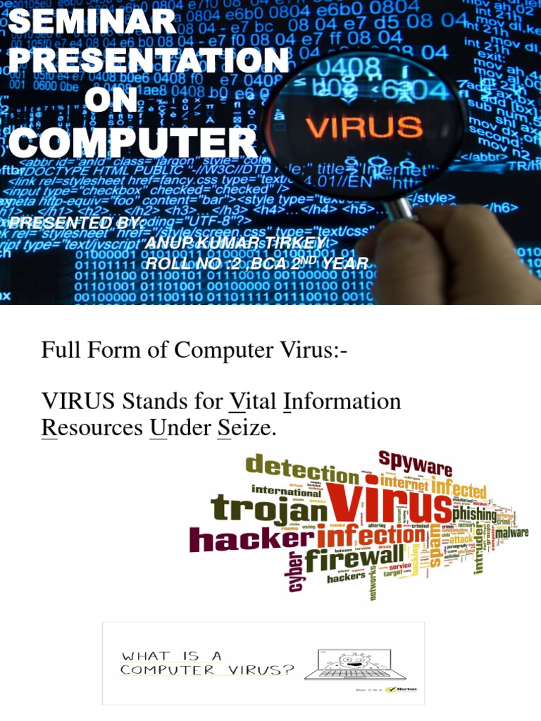 Presentation On Computer Virus Pdf Computer Virus Computer Science