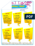 Jadwal Piket Origami Style