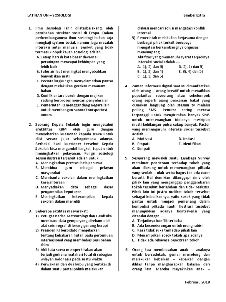 Sosiologi A