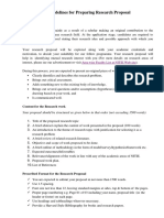 Guidelines For Preparing Research Proposal