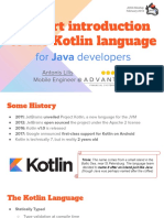 A Short Introduction To The Kotlin Language: For Java Developers