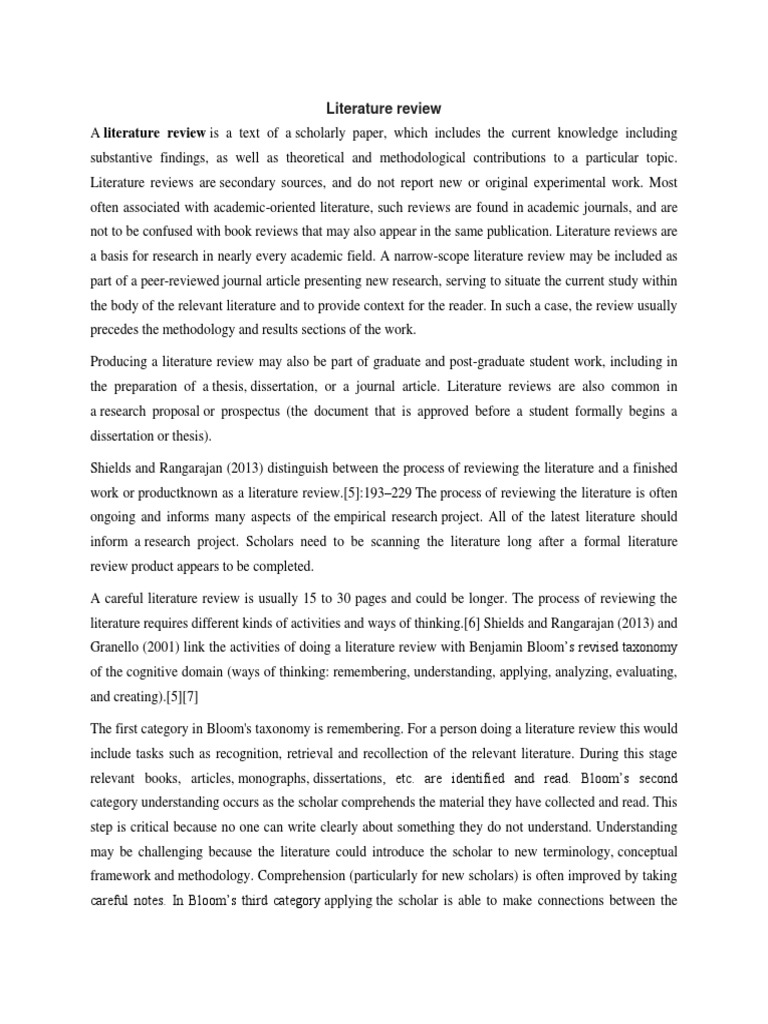 Purpose of literature review pdf image