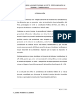 Introducción: Omparación Entre LAS Constituciones DE Y Proyecto DE Eforma Onstitucional