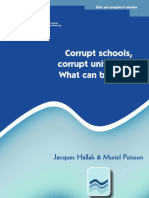 Corrupt Schools, Corrupt Universities-what Can Be Done