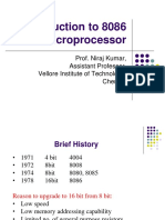 Introduction To 8086 Microprocessor: Prof. Niraj Kumar, Assistant Professor, Vellore Institute of Technology, Chennai