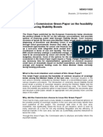 European Commission Green Paper On The Feasibility of Introducing Stability Bonds