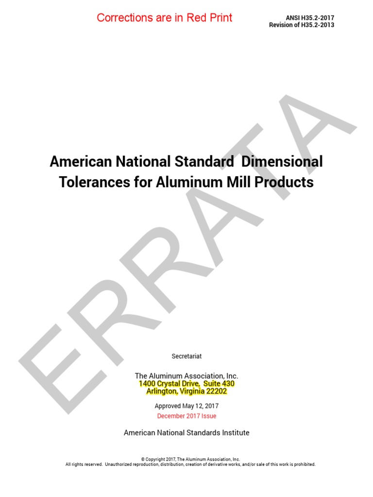 Ansi h35-2 - Errata Pages - Dec 19 2017 - 0 | PDF | Engineering ...